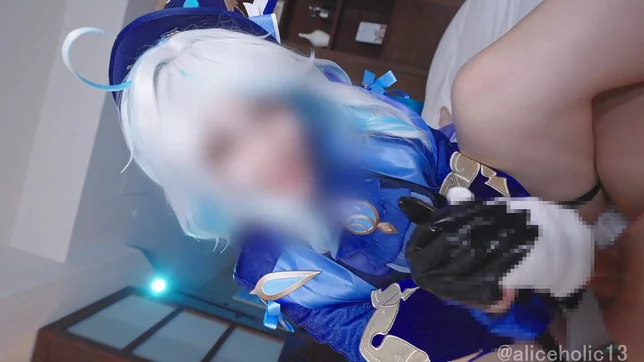 Furiina as Genshin Impact Femdom Stretches and Milks a Huge Dick Raw