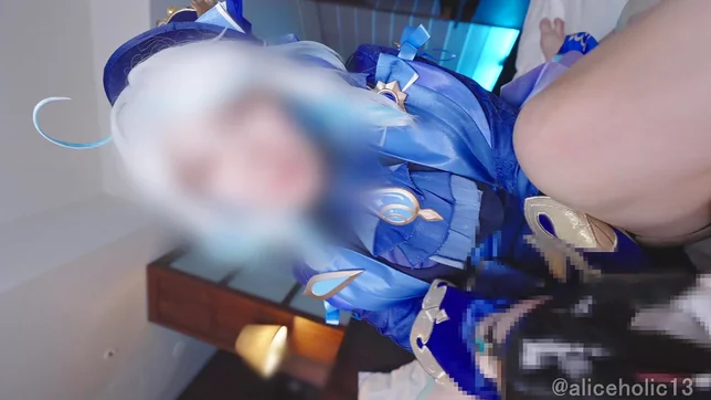 Furiina as Genshin Impact Femdom Stretches and Milks a Huge Dick Raw