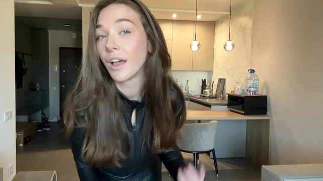 MILF Domina Orders You to Jerk Off While Her Latex Tits Drive You Wild