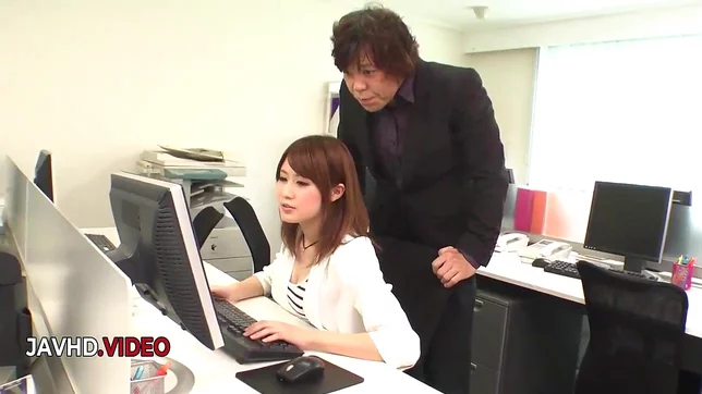 Yumi Maeda's Naughty Office Fantasy - Seduces Boss with Busty Charm