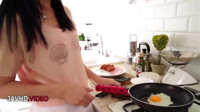 Asian Maid Teases with Busty Curves in Steamy Homemade Fantasy
