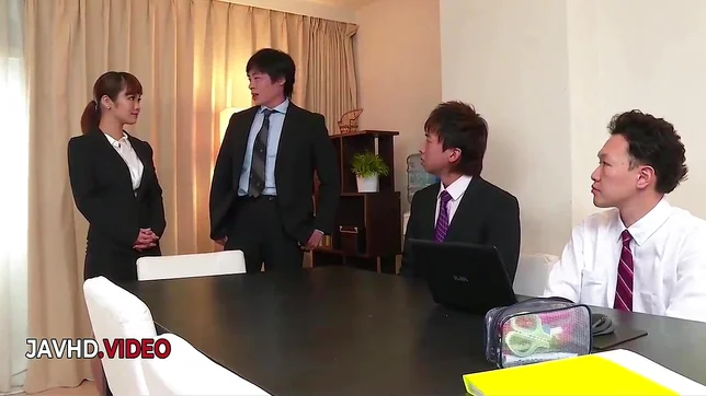 Anju Akane's Steamy Office Encounter - Naughty Double Tease Unleashed!