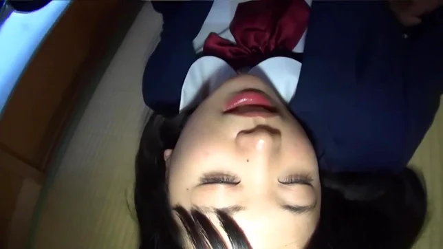 Amateur girl with tiny tits Yuna Kimino sucks and licks cock 2