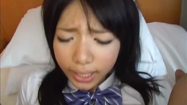 Japanese AV Model is a nice teen in her school uniform