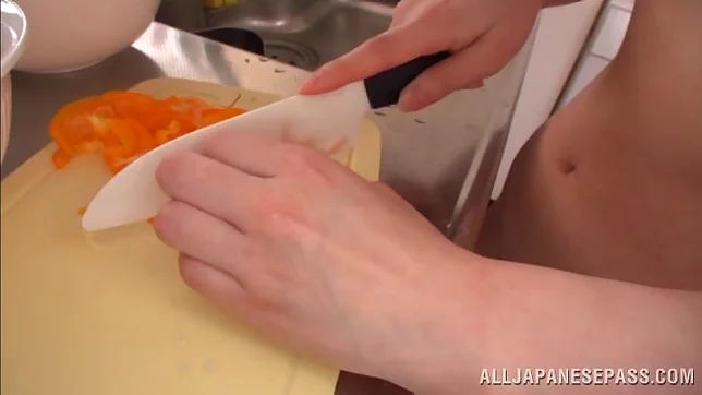 Busty Airi Suzumura gets horny in the kitchen 3