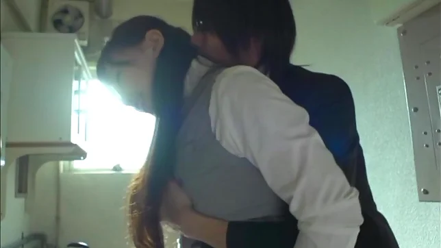 Hot Asian office babe Sayuki Kanno gives a sucks dick in the kitchen 2