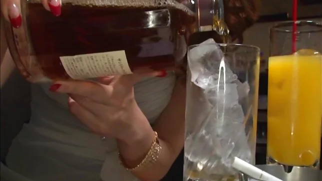 Picked up girl Ayu Sakurai enjoys a nice finger fucking at the bar