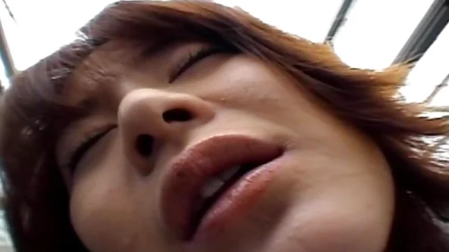 Saki Amamiya Naughty and hot Asian doll gives a blowjob outside 2