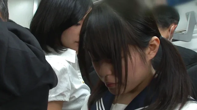 Sexy Asian lesbians Uta Kohaku and Karen Hazuki in public sex show 2