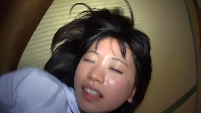 Amateur girl with tiny tits Yuna Kimino sucks and licks cock 4