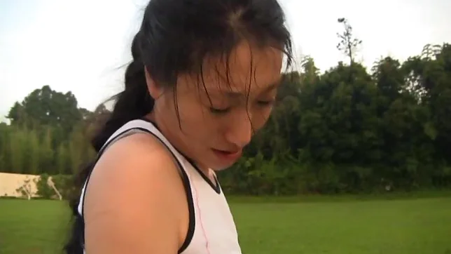 Luscious sporty chick is fucked doggystyle outdoors