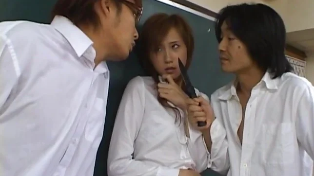 Moe Kimishima Japanese beauty gangbang school sex 5