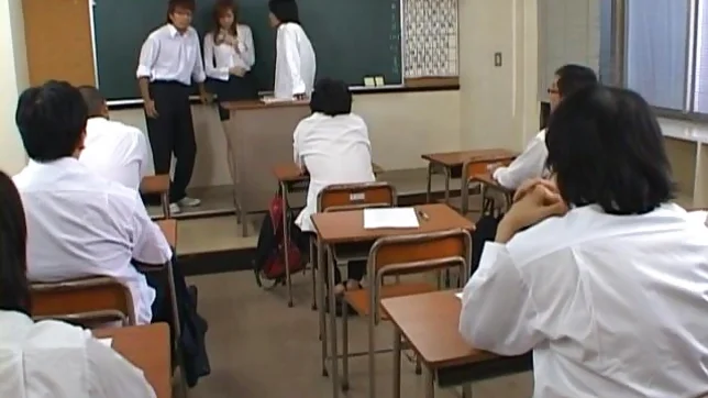 Moe Kimishima Japanese beauty gangbang school sex 5