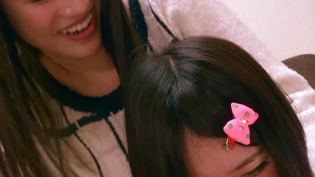 Naughty girls are having fun in the bedroom