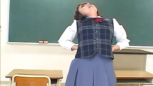 Japanese AV model fondles her juicy pussy