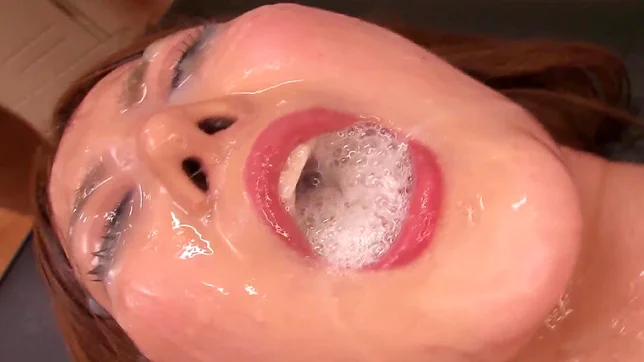 Big titted MILF oka Nishina gets multiple loads to eat