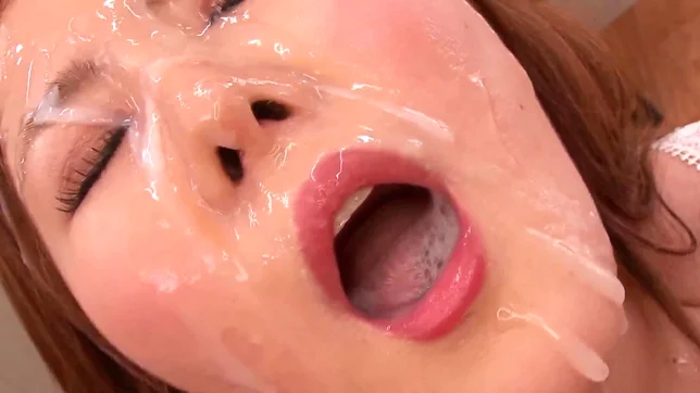 Big titted MILF oka Nishina gets multiple loads to eat