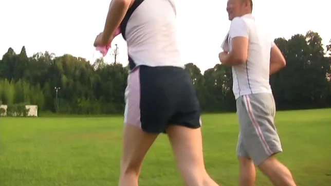 Luscious sporty chick is fucked doggystyle outdoors 4