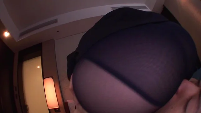 Cute cock loving stewardess Tatsumi Yui engulfs and rides cock on pov 2