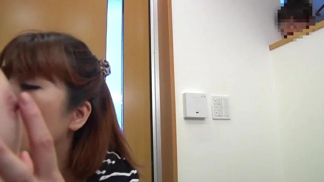 Busty Japanese seductress Naho Hazuki deepthroats a massive guy