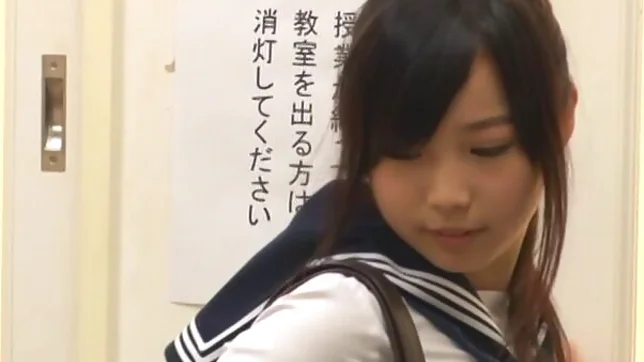 Japanese schoolgirl, Aimi Usui, receives a harsh fuck