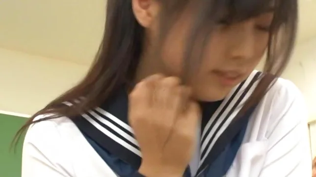 Japanese schoolgirl, Aimi Usui, receives a harsh fuck