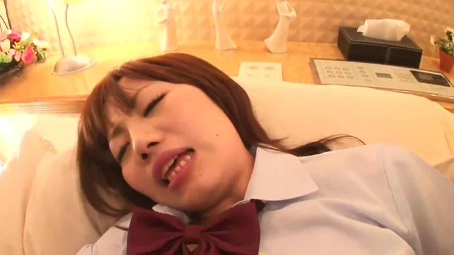 Hot Japanese middle aged woman was fucked as a school dressed girl 2