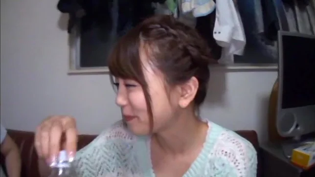 Hot Asian teen amateur Saki Ninomiya gives a blowjob gets pounded