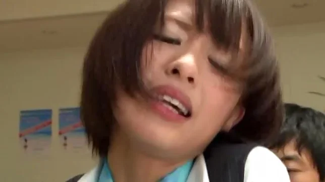 Sweet and horny chick Yuuki Natsune gets cum on her round butt