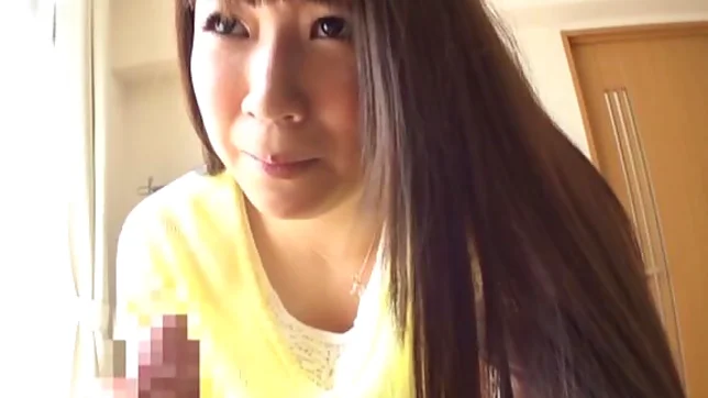 Chitose Saegusa gets on her knees and blows a cock 2