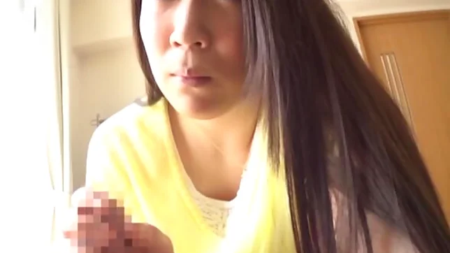 Chitose Saegusa gets on her knees and blows a cock 2