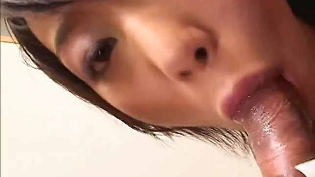 Japanese AV model gives a hot blowjob 2