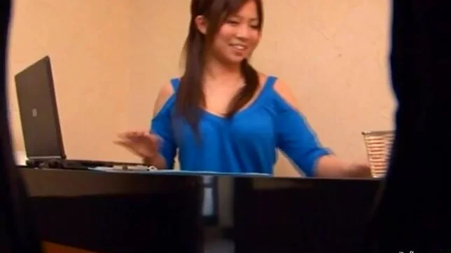 Konatsu Aozora is a horny Japanese doll playing with her big tits