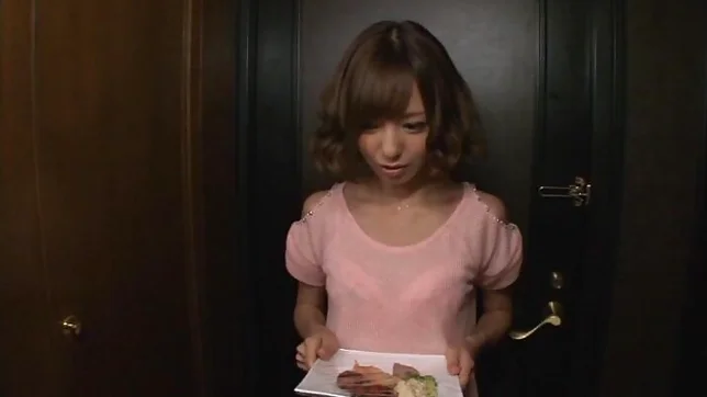 Alluring Aino Kishi on her knees sucking a massive dick