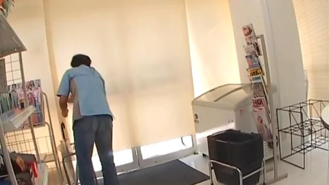 Mitsu Anno Naughty Asian doll gives a deep and sensual blowjob while shopping