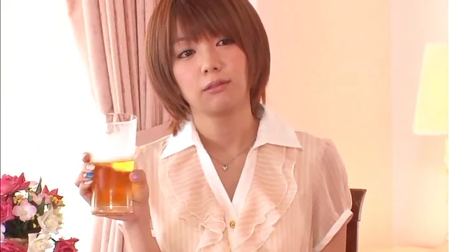 Petite Japanese chick Mayu Nazomi rubs pussy gets drilled with toys 3