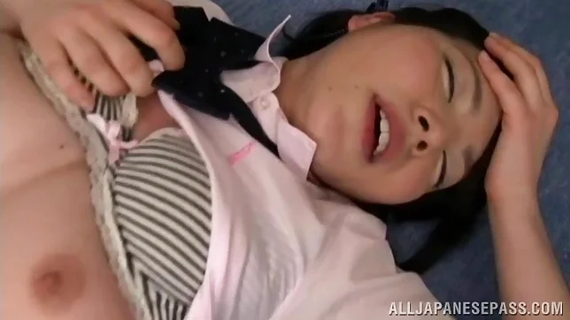 Sweet Asian girl Ai Uehara in school uniform adores hardcore 3