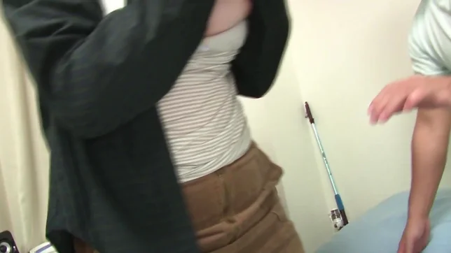 Alluring teen with big boobs rides the stiff pole 5