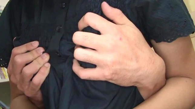 Nanase Otoha sexy Asian teen in glasses gives amateur blowjob 5