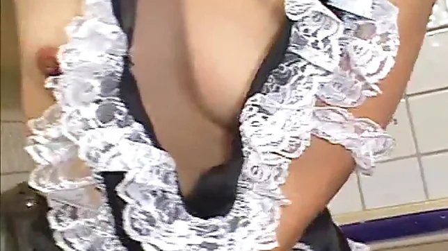 Maid Takes A Break To Suck Her Boss And Eat His Cum