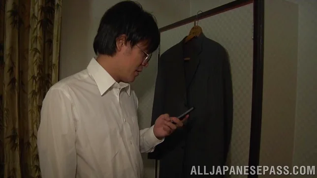 Classy Japanese redhead model Maria Hoshi enjoys doggystyle sex 2