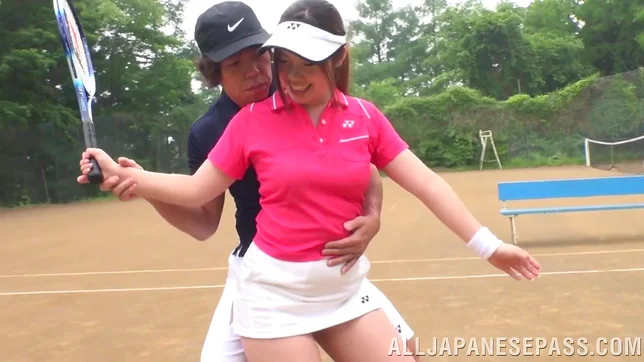 Japanese teen hottie Aya Shiomi gets massaged with oil