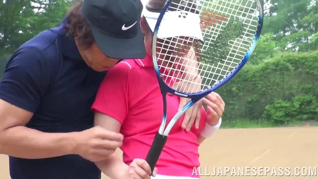 Japanese teen hottie Aya Shiomi gets massaged with oil