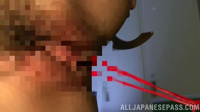 Savory Japanese teen Hikaru Shiina gets drilled by dildo toys 2