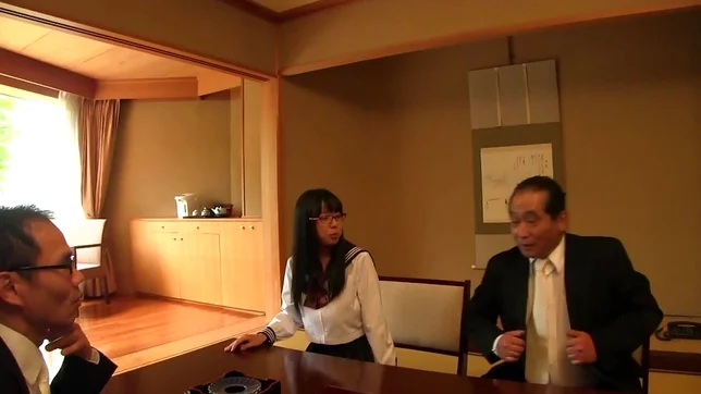 Japanese babe with huge tits enjoys a tasty cock 3