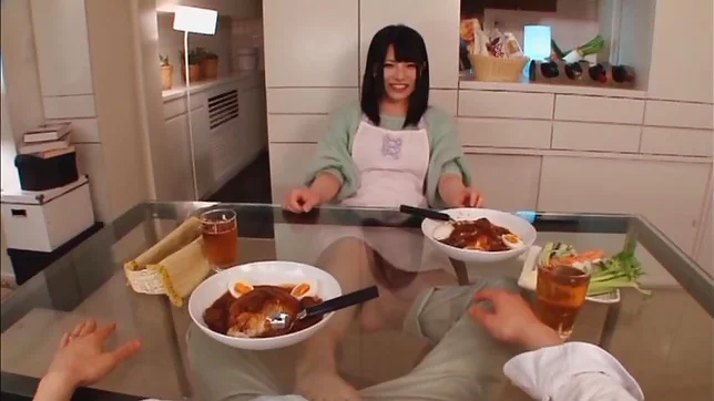 Sexy housewife Ai Uehara enjoys hardcore bang in the kitchen 4