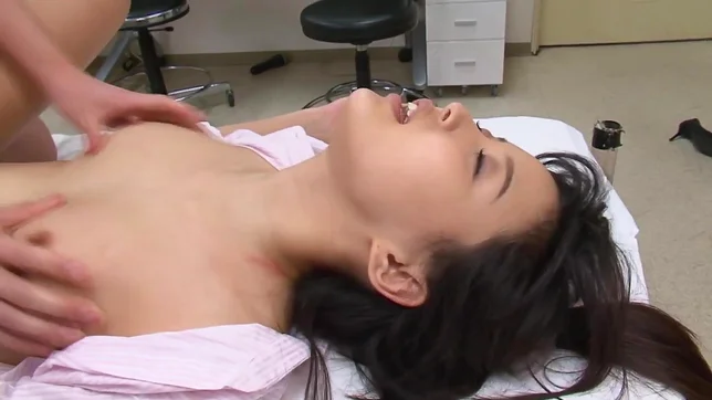 Lusty Japanese female doctor Tsukasa Aoi gets fucked by her patients 5