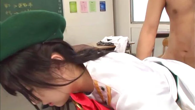 Spicy Japanese stunner in sexy costume jumps on cock 2