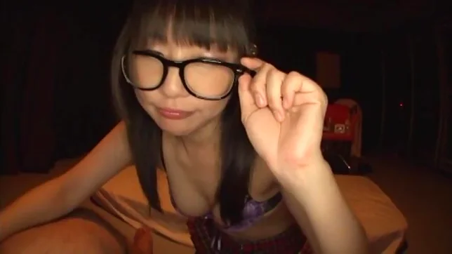 Sweet and sexy Tsubomi gives blowjob and footjob with pov