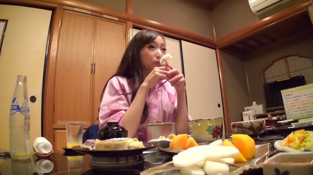 Hottie in sexy black stockings Claire Hasumi gets pussy stimulated 2